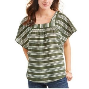 Time and Tru 2XL 100% Cotton Flutter Sleve Top